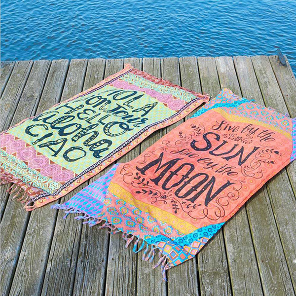 Tassel Beach Towel Rectangle Bikini Cover Bohemian Beach Sarongs Shawl Bath Towel Yoga Mat size 100*150CM