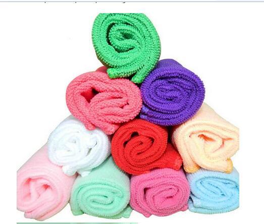 Colorful 30*30cm car wash towels microfiber towel superfine fiber towel multifunctional kitchen cleaning water absorbent towel