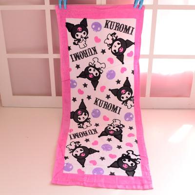 IVYYE 75X34CM Kuromi Anime Bath Towels Cotton Handkerchief Soft Face Towel Cartoon Washcloth Baby Child