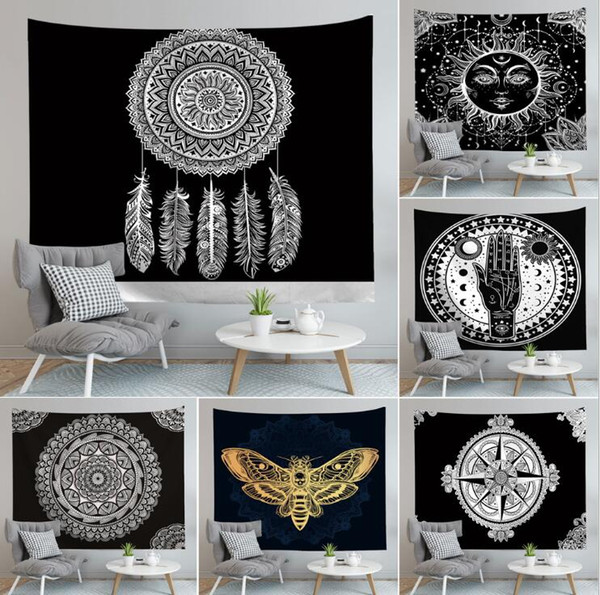 Sell well Mandala Tapestry Hippie Wall Hanging Flower Digital Printed Bohemia Bedspread Beach Towel Mat Yoga Mat Blanket