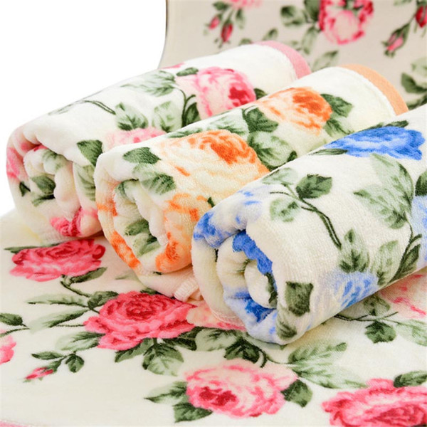 34*75cm Soft Cotton Face Flower Towel Bamboo Fiber Quick Dry Towels Floral Bath Face Towel Extraordinary