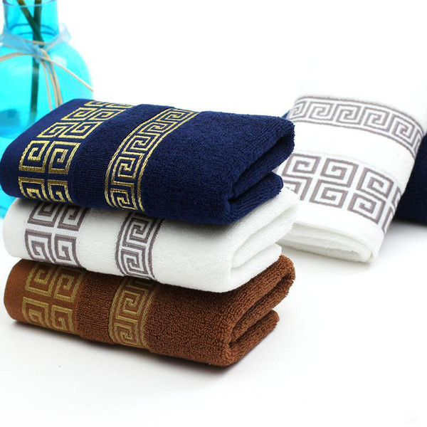 100% Cotton Solid Color Towels 35*75cm Large Bath Sheet Bathroom Towel legant Embroidered Face Hand Towels