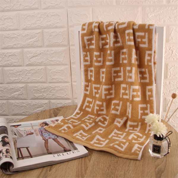 F Letter Brown Towel Cotton Compressed Rectangle Home Towel Hand Face Hair Bath Designer Towel Free Shipping