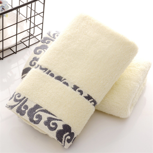 201Free Shipping 34*75cm factory wholesale cotton towel, 100g plain embroidered wash towel can be customized LOGO