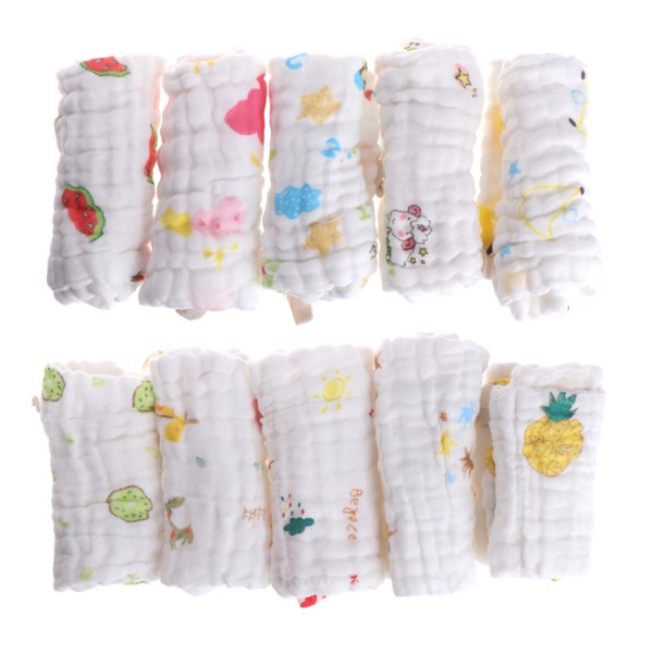 5pcs high quality Baby Handkerchief Square Towel Muslin Cotton Infant Face Towel Wipe Cloth-m15 for god sale