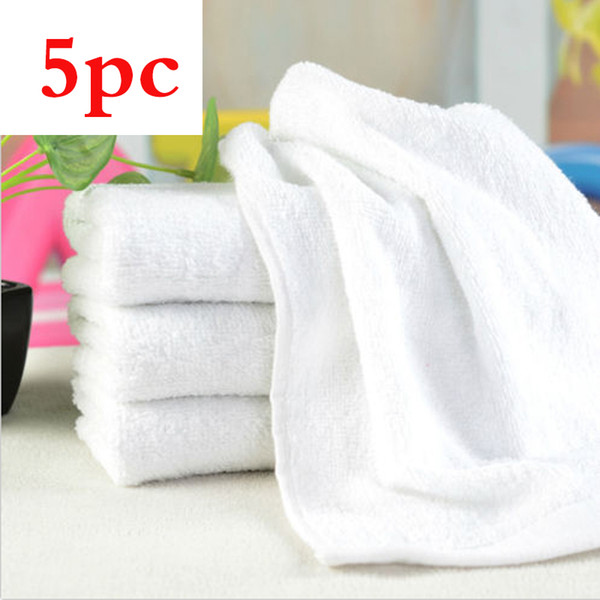 5pc 30*60 cm Soft Towel Face Portable White Hotel Bath Washcloths Hand Towel