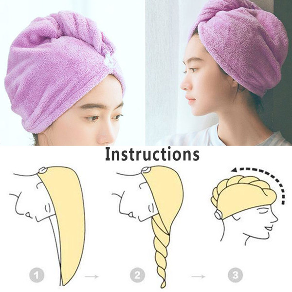 Towel Cap Fiber Spa Comfortable Head Wrap Water Absorbing Drop Shipping