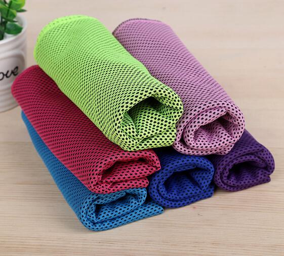 Sports Cooling Towel Double Layer Ice Cold Summer Exercise Fitness Towels Running Yoga Sweat Absorption 90*30 cm