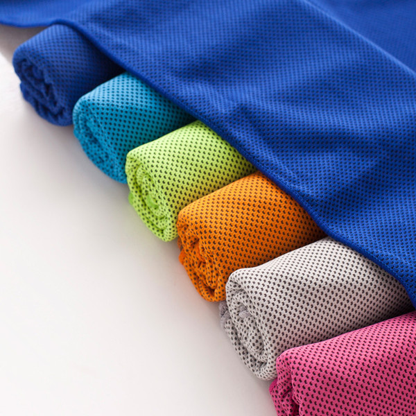 Multi Color Cooling Snap Towel Outdoor Sports Sweat Absorbent Frog Toggs Chilly Pad Evaporative Yoga Fitness Summer Towel 10pcs/lot SK570