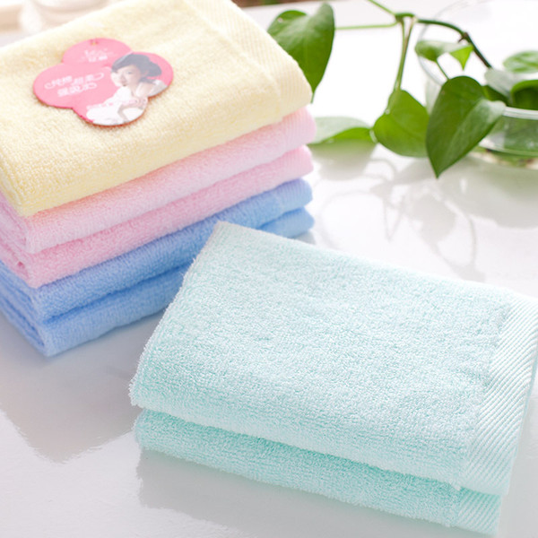 Bamboo Cellulose Color Square Towel Super Gift Children's Household Absorbent Face Towel 5 Color Options 25x25cm