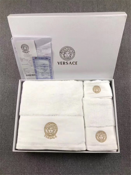 Goddess Design Towels Embroidery Bathroom White Body Towel All Cotton Jacquard Bath Towel Face Towels Fashion Black