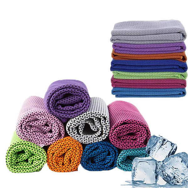 Double Layer Ice Cold Sport Towel Cooling Summer Anti Sunstroke Sports Exercise Cool Quick Dry Soft Breathable Cooling Towel 600pcs T1I1797