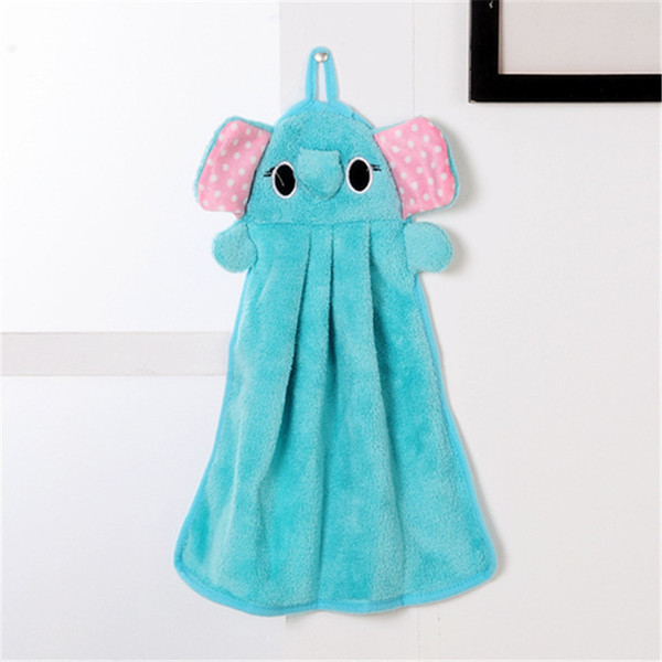 Hand towel Cartoon Elephant Hand Dry Towel Clearing Lovely Animal Face For Kitchen Bathroom Office Car Use