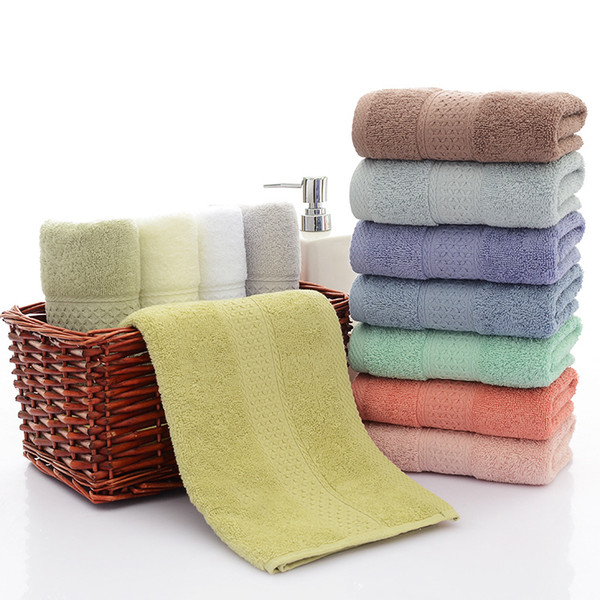 Pure cotton towel Hotel facial towel adult thicken soft 12 color cut-off wholesale 35x75cm bath towels for adults