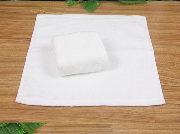 10pcs/lot 23*23CM 20g Wholesale Cotton White Hotel Small Kerchief Kitchen Hand Towels Kids Face Towel Travel Towels