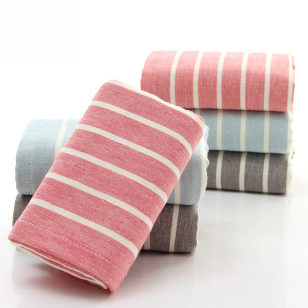 2019 100% Cotton Material Striped Towel Absorbent Bath Towels Three-color Soft Household Wash Towel High Quality Assurance