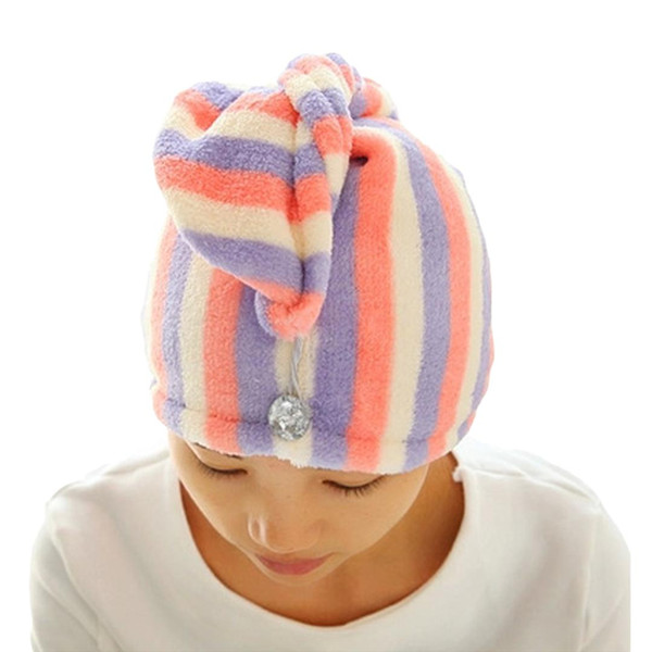 1pc Women Bathroom Super Absorbent Quick-drying Microfiber Bath Towel Hair Dry Cap Salon Towel