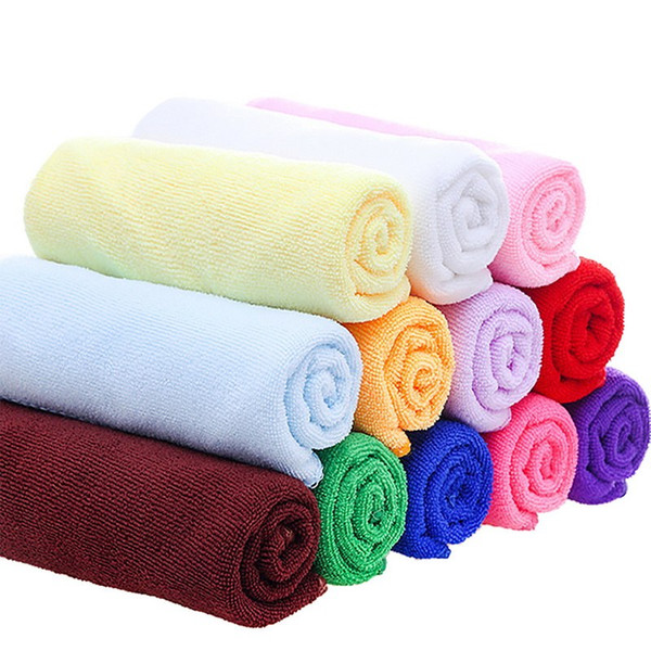 30x70cm Small Polyester Absorbent Hand Towel Microfiber Towel Quick-Drying Bath Bathroom Kitchen Towels Supplies