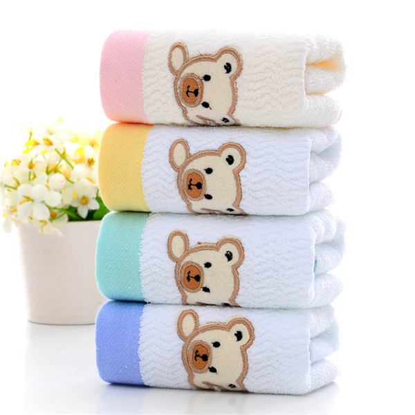 Cotton cartoon bear children towel baby special skin wash towel absorbent soft