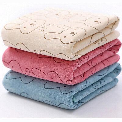 Newest 20x50CM Newborn Infant Baby Kids Soft Flannel Hooded Blanket Bath Towel Cute Animal Washcloth Bathing Face Towel