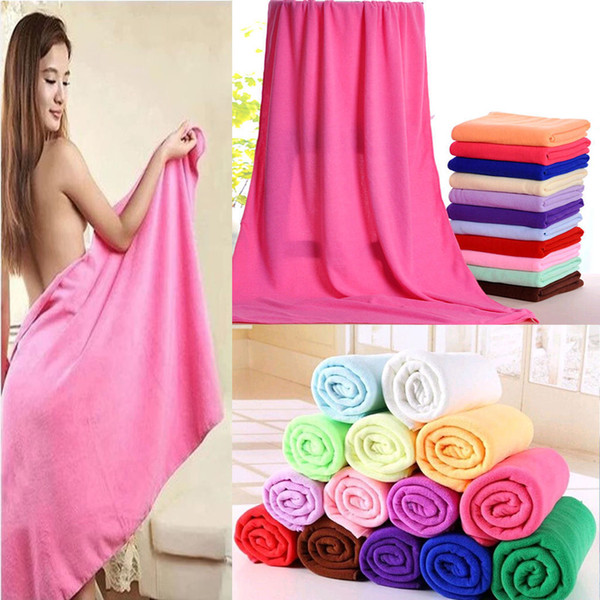 Bath Towel Absorbent Microfiber Hair Drying Bath Beach Towel Washcloth Swimwear Shower Child Baby Large Towel