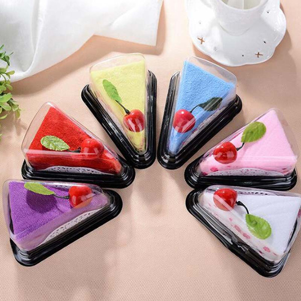 Lovely cake shape towel creative towels Christmas birthday gifts baby shower valentine's day wedding gift for guest party favors