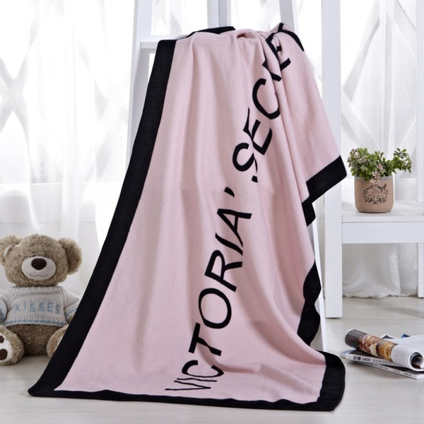 2018 Knitted Brand Bath Towel Microfiber Women Pink Beach Towel Drying Washcloth Pool Shower Size 70*150cm