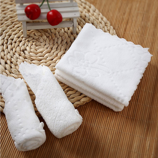 Wholesale hotel towel 100% ultra-fine fiber white square white napkin Cotton Towel Cotton Washcloth for Women Gift 23*23cm free delivery