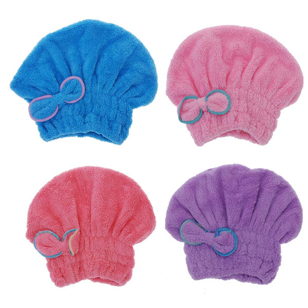 Home Textile Useful Dry Hair Hat Microfiber Hair Turban Quickly Dry Hair Hat Wrapped Towel Bathing Cap