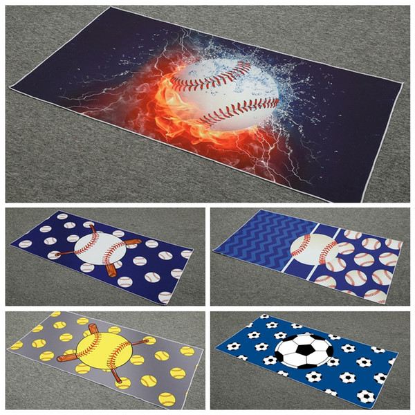 Rectangle 150x75cm Baseball Beach Towel Super Fiber Soft Bath Towel Yoga Mat Bikini Covers Baseball Towel