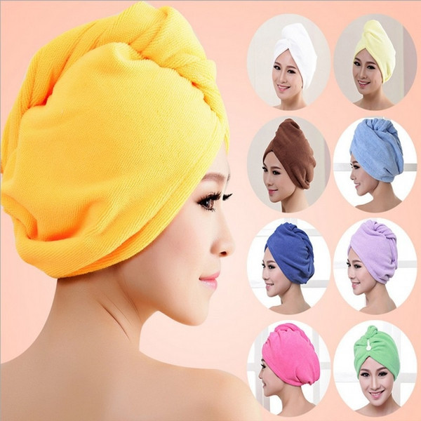 Lady Turban microfiber fabric thickening dry hair hat super absorbent quick-drying hair Shower cap Bath towel