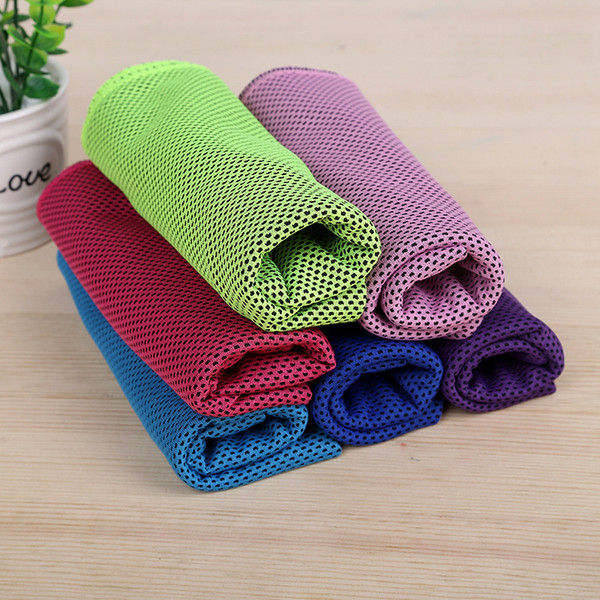 Ice Cold Multicolor Towel 80*30cm Summer Anti Sunstroke Instant Cooling Towel Heat Relief Reusable Chill Quick Dry Cool Towel