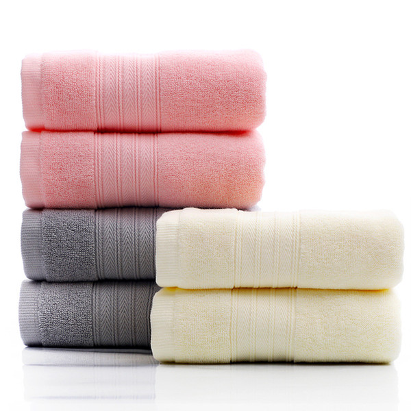 34x74cm 100% Cotton Absorbent Solid Color Soft Comfortable Top Grade Men Women Family Bathroom Hand Towel