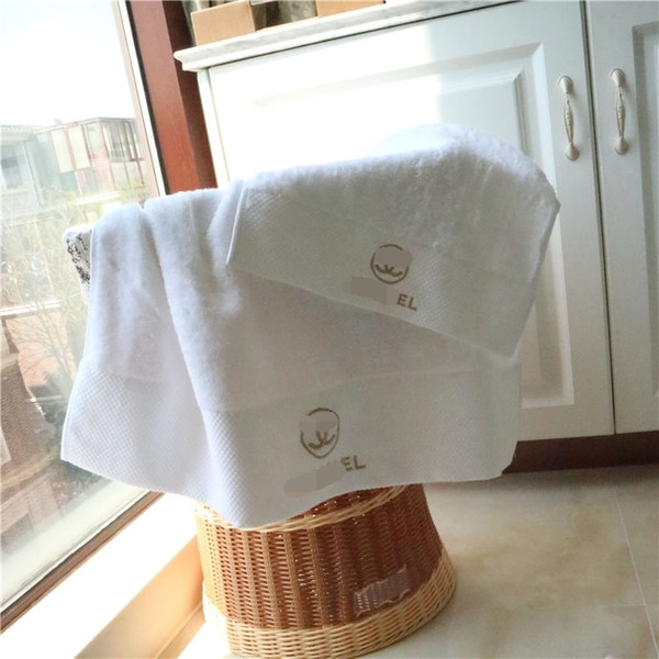 Hot sale Two pcs sets of embroidered towel children's clothing adult fashion comfort plush cotton towel two-piece simple white towel