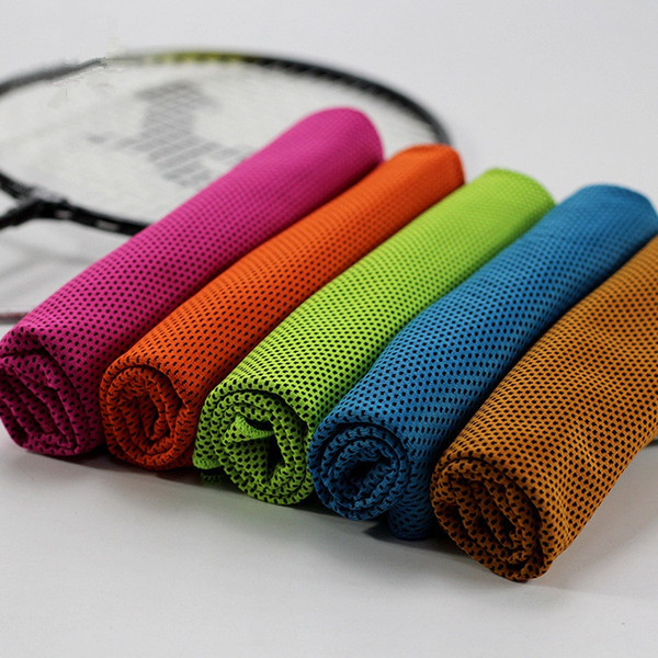 Multicolor Ice Cool Towel Double Layer Sport Outdoor Ice Towel Strong Water Absorption Polyester Ice Wire Towel with OPP Bag ICT1