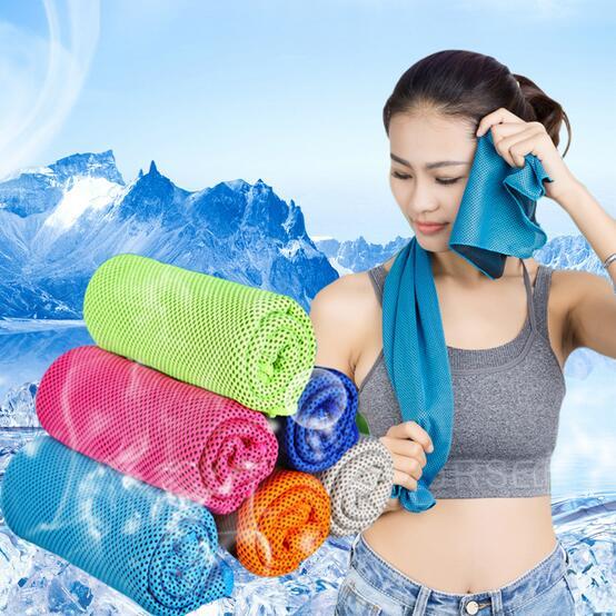 33*88cm Double Layer Ice Cold Towel Cooling Summer Sunstroke Sports Exercise Cool Quick Dry Soft Breathable Cooling Towel CCA6424 300pcs