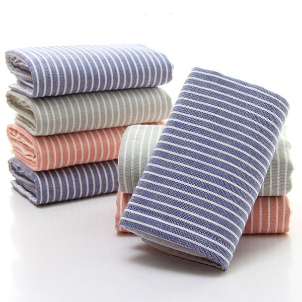 grey striped kitchen bathroom towels adults bath face hair towel for home travel blue handtuch washcloth