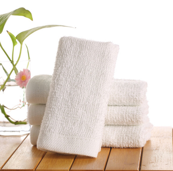 Hot new white 100% cotton towels SPA salon towel hotel hotel bath disposable cotton 35 g white towel absorbent