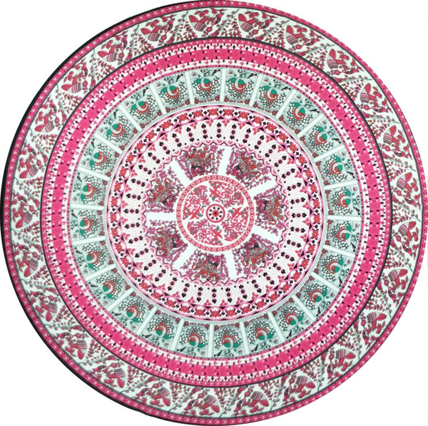 Round Mandala Beach Bath Towels Printed Tapestry Hippy Boho Tablecloth Bohemian Beach Towel Serviette Covers Beach Shawl Wrap Yoga Mat