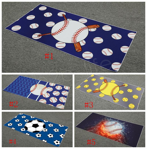 Baseball Beach Towel Rectangle Softball Football Sport Towels Microfiber Mats Blankets Superfine Fiber Beach Blanket 150*75cm