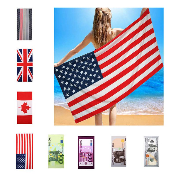 70*150cm Rice Flag Sterling Digital Printing Beach Towel Blanket Soft Bath Towels Swimming Camping Bath Towel Crawling Mat yoga Mate