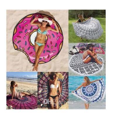 43 Design Round Women Bikini Beach Cover Beach Towel Bikini Cover Bohemian Hippie Beachwear Polyester Towels Sarongs Shawl Bath Towel Yoga