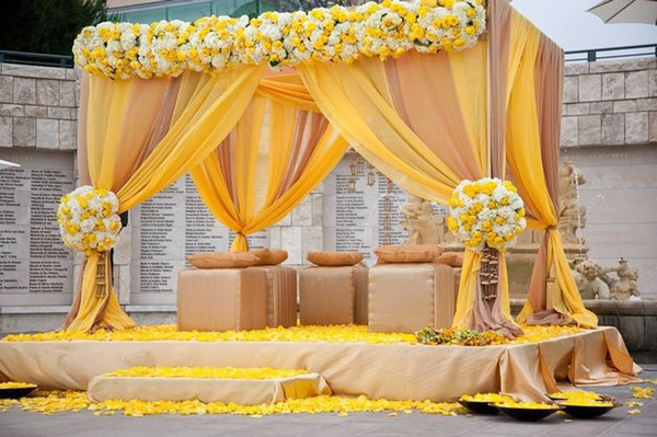 3m*3m*3m Elegant Cube Wedding Backdrop /Mandap /Tent Curtain 1 Lot With Free Shipping For Wedding Decoration Party Decoration