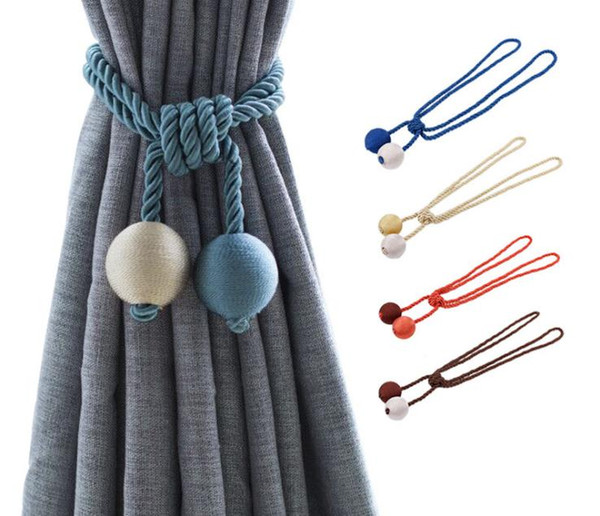 Curtain Band Curtain Loop Hook Rope Tied Cord Simple Modern Ball Shape Multi Colors Free Shipping