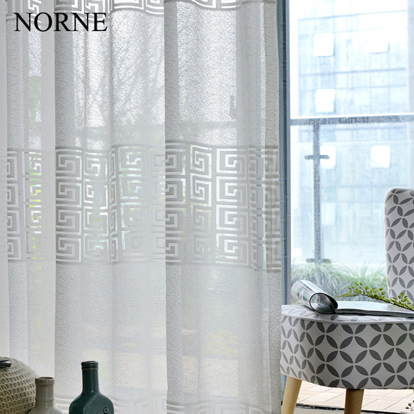 Norne Modern Tulle Window Curtains For Living Room The Bedroom The Kitchen Cortina(rideaux) Siample Lace Sheer curtains Fabric Blinds Drapes