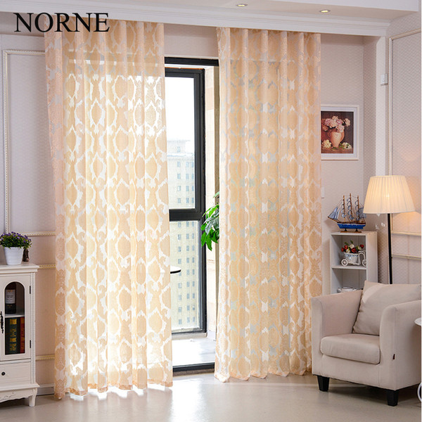 Norne Modern Tulle Window Curtains For Living Room The Bedroom The Kitchen Cortina(rideaux)luxury RoyalJqcquard Sheer Curtains Blinds Drapes