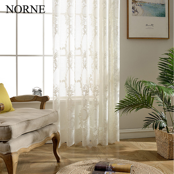 Norne Modern Tulle Window Curtains For Living Room The Bedroom The Kitchen Cortina(rideaux) Sunny Lace Sheer Curtains Fabric Blinds Drapes