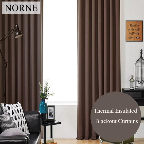 Norne Room Darkening Thermal Insulated Blackout Curtains Noise Blocking Window Treatment drapes curtain for Living Room,Shading Rate 95%