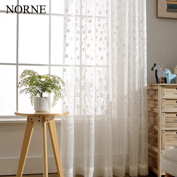 Norne Modern Tulle Window Curtains For Living Room The Bedroom The Kitchen Cortina(rideaux) Spring Lace Fabric Sheer Curtains Blinds Drapes