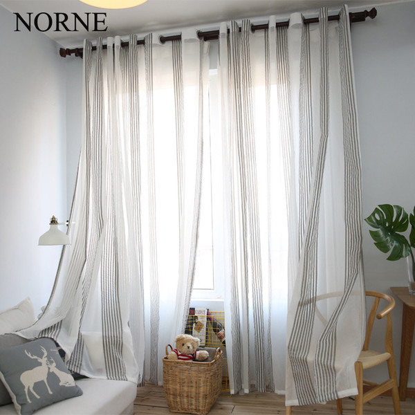 Norne Modern Tulle Window Curtains For Living Room The Bedroom The Kitchen Cortina(rideaux) Strip Sheer Curtains Fabric Blinds Drapes